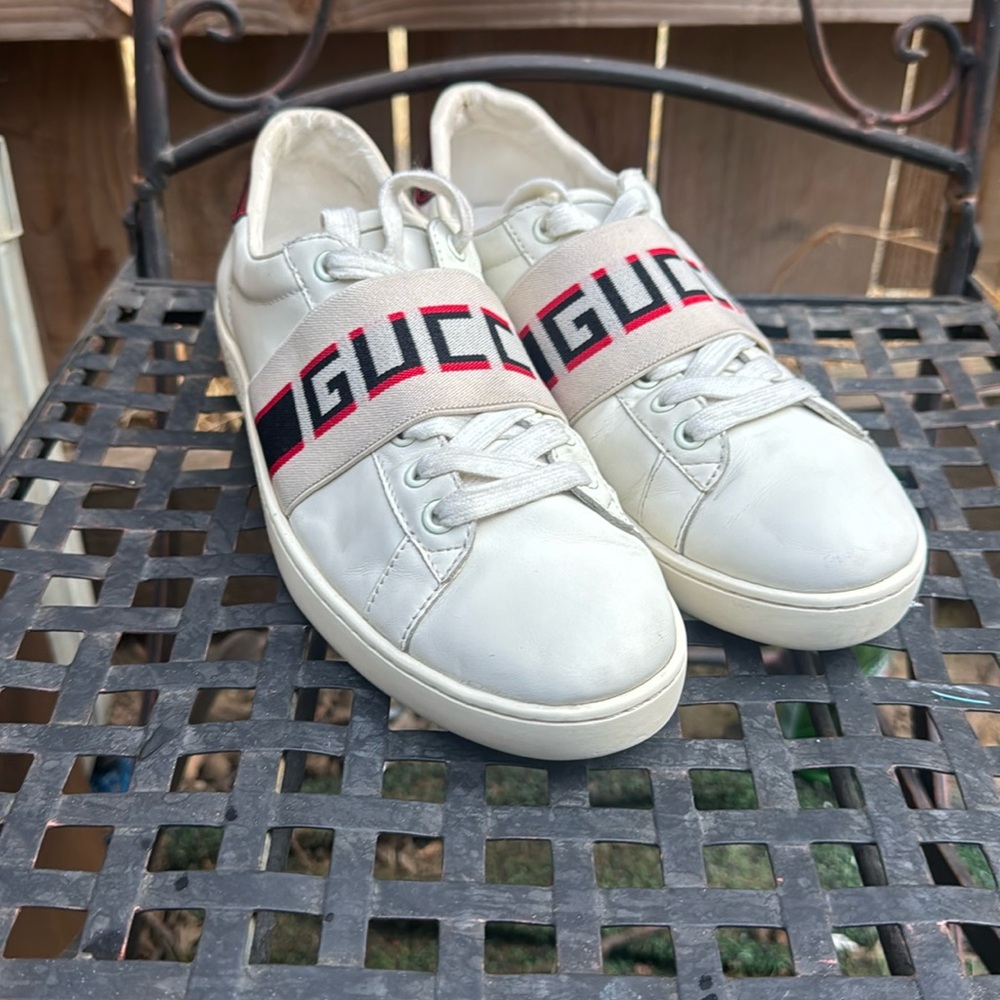 Authentic Gucci Ace Stripe Sneakers